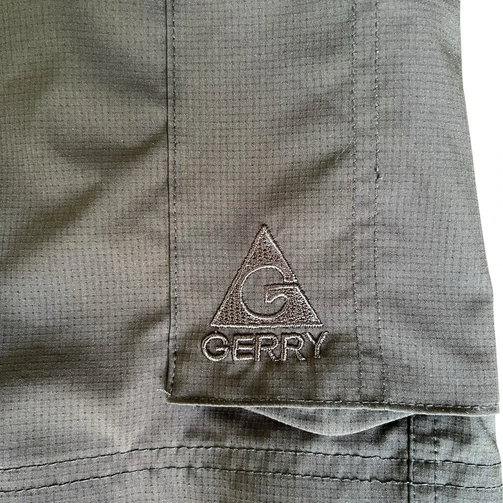 Gerry Cargo Shorts Mens 34 Gray Lightweight Pockets Quick Dry‎ Elastic Waist